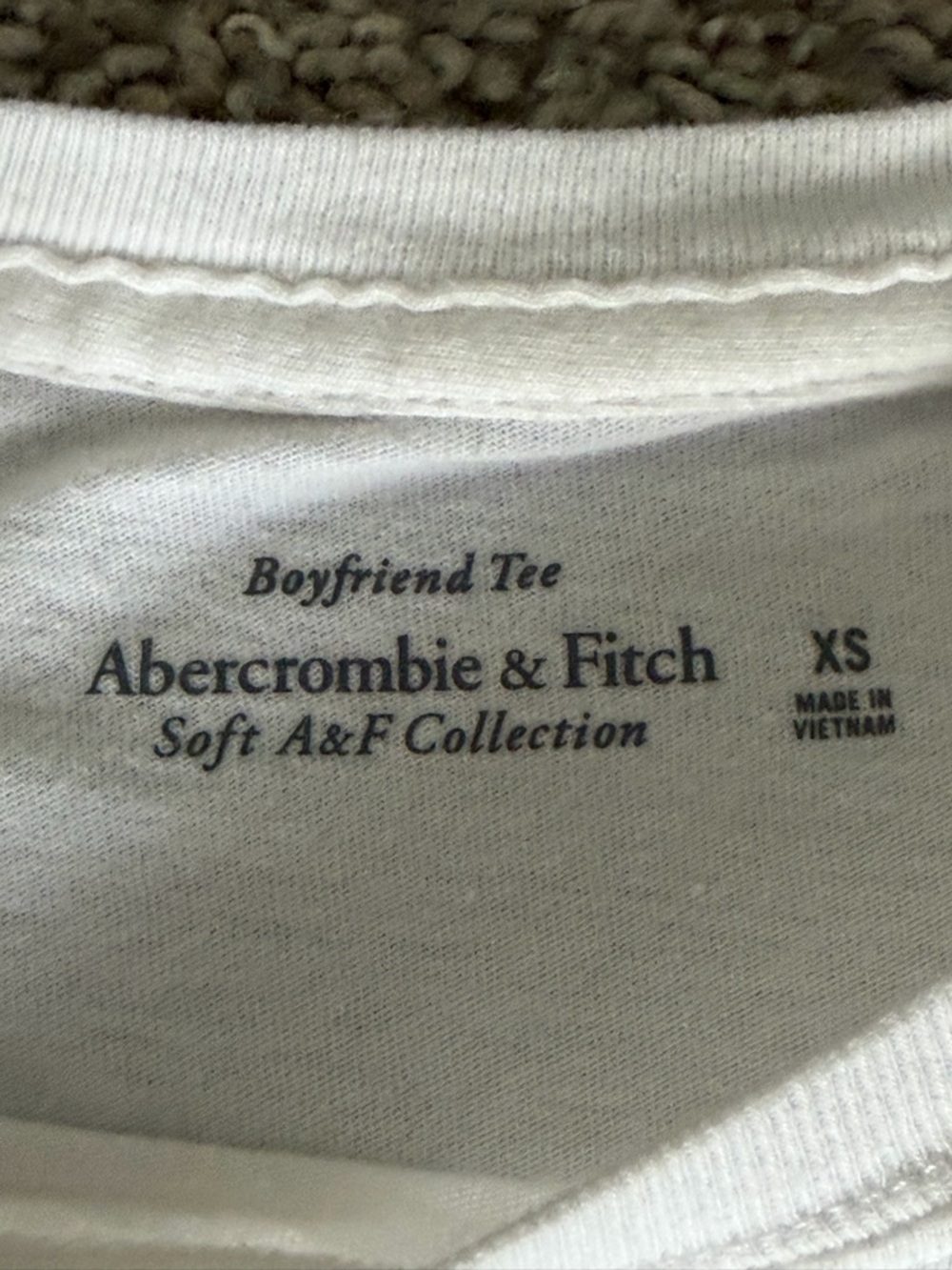 Abercrombie Soft AF White Cotton Boyfriend Tee LA Los Angeles Lacrosse Size XS - Picture 2 of 3
